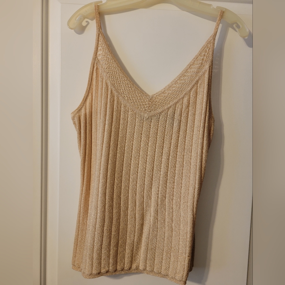 Dana Buchman Cream Ribbed Camisole